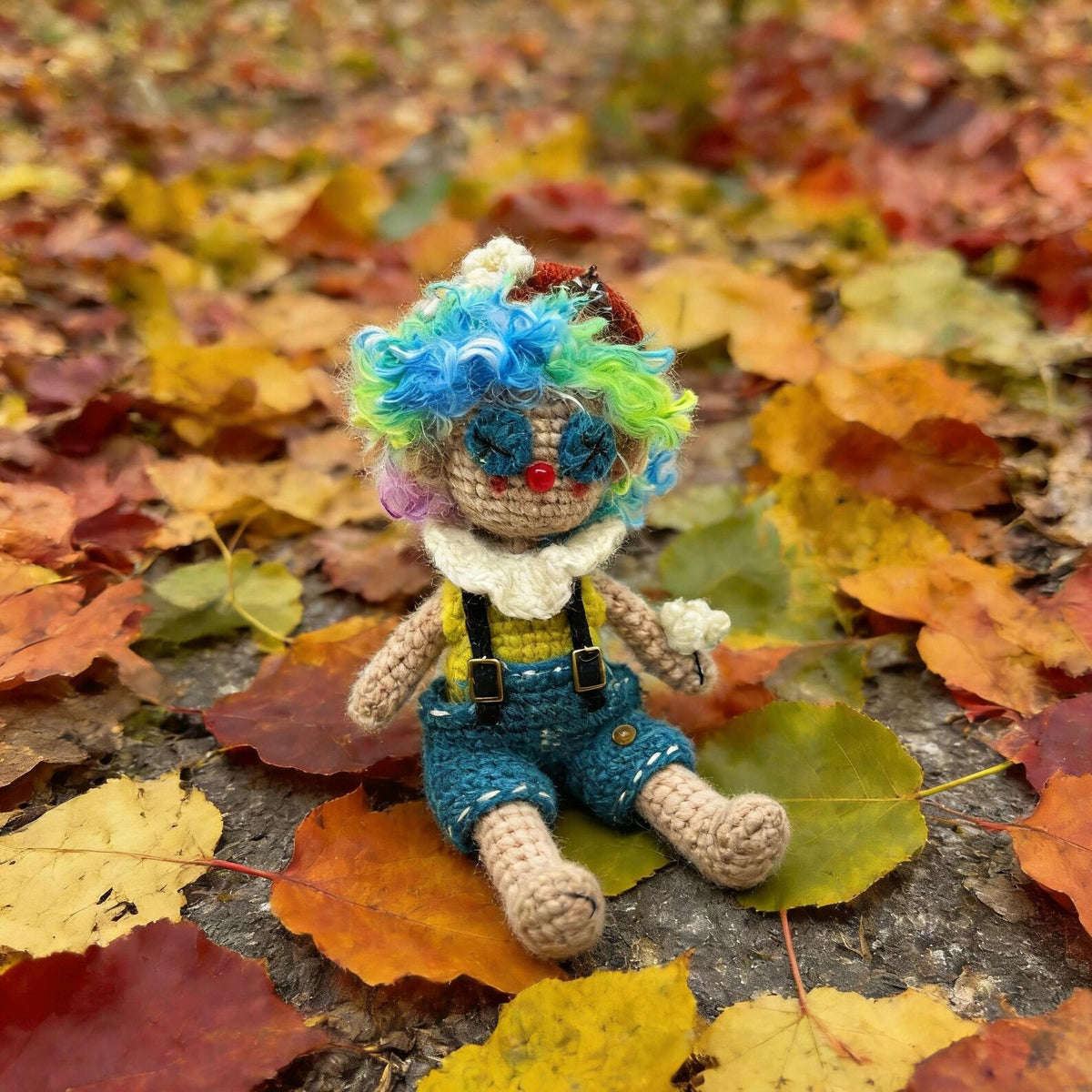 Artisan clown figurines, rucksack dangling trinkets, table‑top showcase ornaments, hobbyist display sculptures, Yuletide household adornment