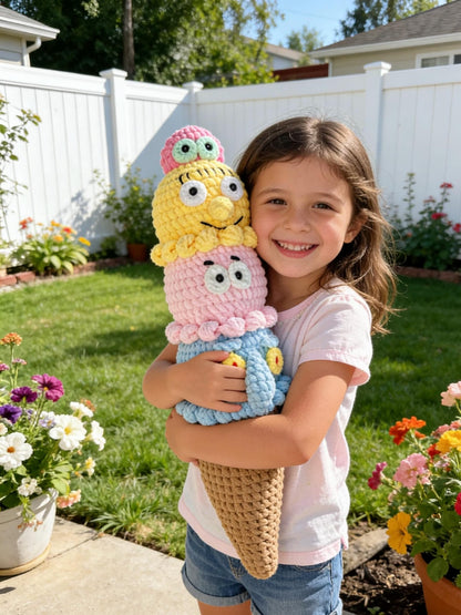 Artisan SpongeBob‑ice‑cream statuettes, imaginative side‑by‑side figures, juvenile chamber ornamental pieces, Yuletide nursery adornment