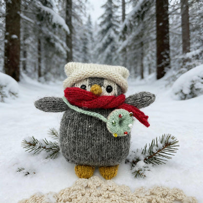Artisan penguin figurines, imaginative souvenir pieces, purse dangling adornments, juvenile celebratory memento, Yuletide seasonal ornament
