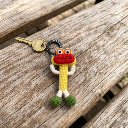 Artisan woven capital T charm, keyring dangling trinket, sack ornamental accent, imaginative gathering memento, Yuletide tote embellishment