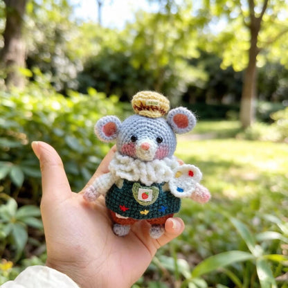Artisan woven rodent sculpted pieces, juvenile mementos, imaginative ornamental accents, purse hanging trinkets, Yuletide home adornments