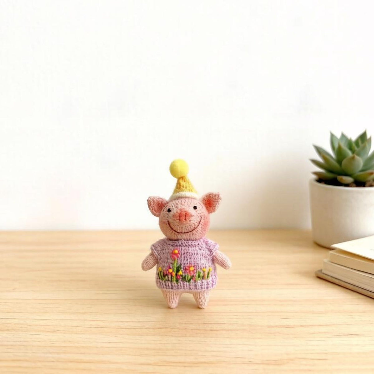 Artisan Crafted Swine Festive Sculptures Custom Home Embellishments Purse Trinkets Original Hobbyist Tokens Christmas Holiday Goods
