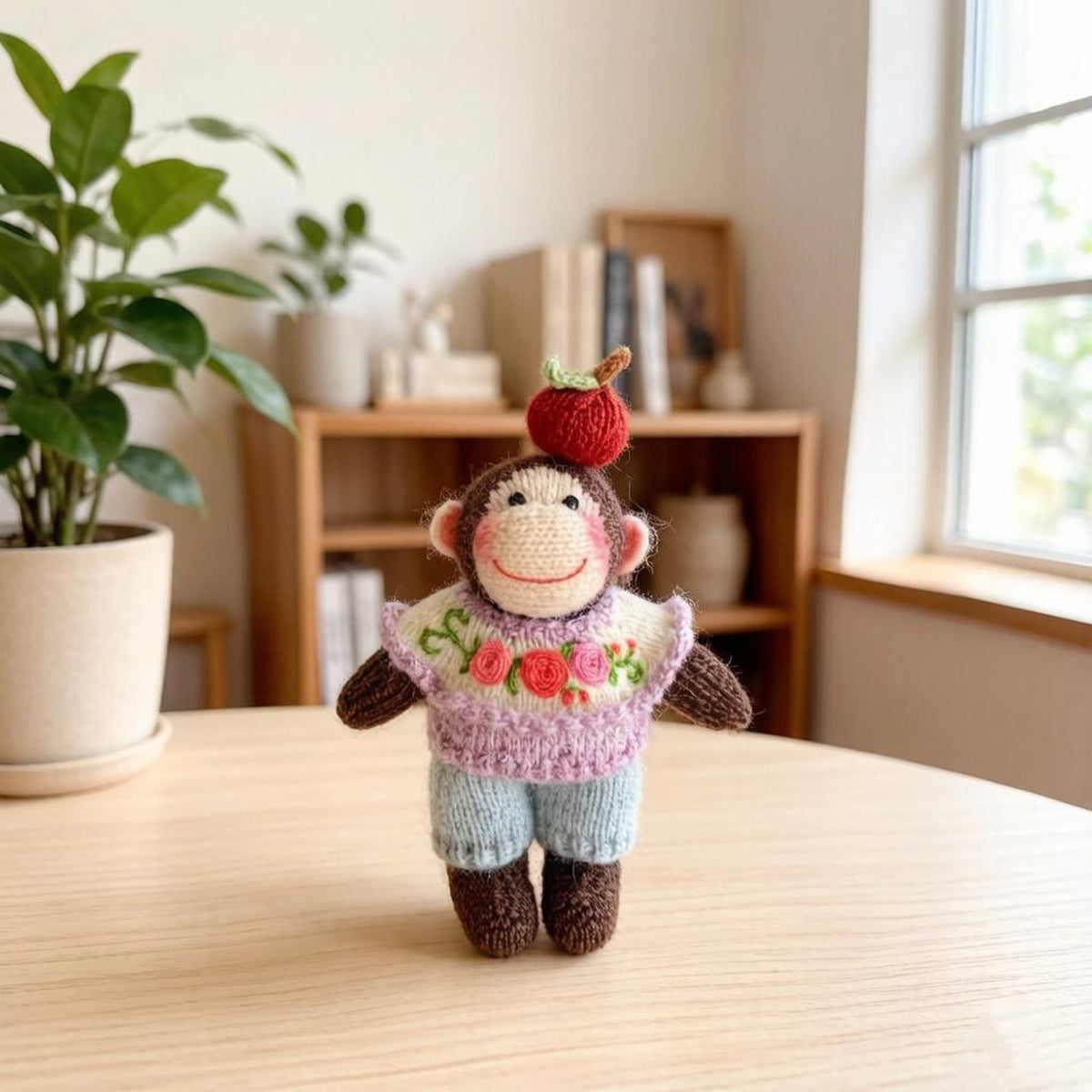 Artisan knit primate sculpted pieces imaginative juvenile tokens motif gathering adornments premium hobbyist souvenirs Yuletide home accents