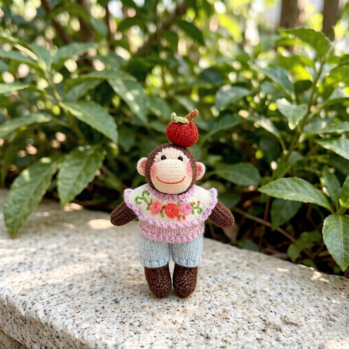 Artisan knit primate sculpted pieces imaginative juvenile tokens motif gathering adornments premium hobbyist souvenirs Yuletide home accents