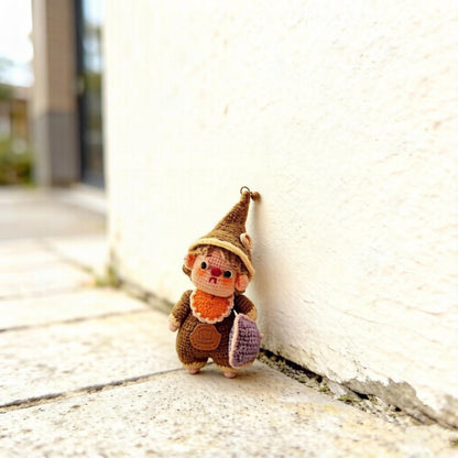 Artisan woven sprite figurines, rucksack hanging charms, anniversary keepsakes, imaginative adornments sweetheart memento Yuletide home trim