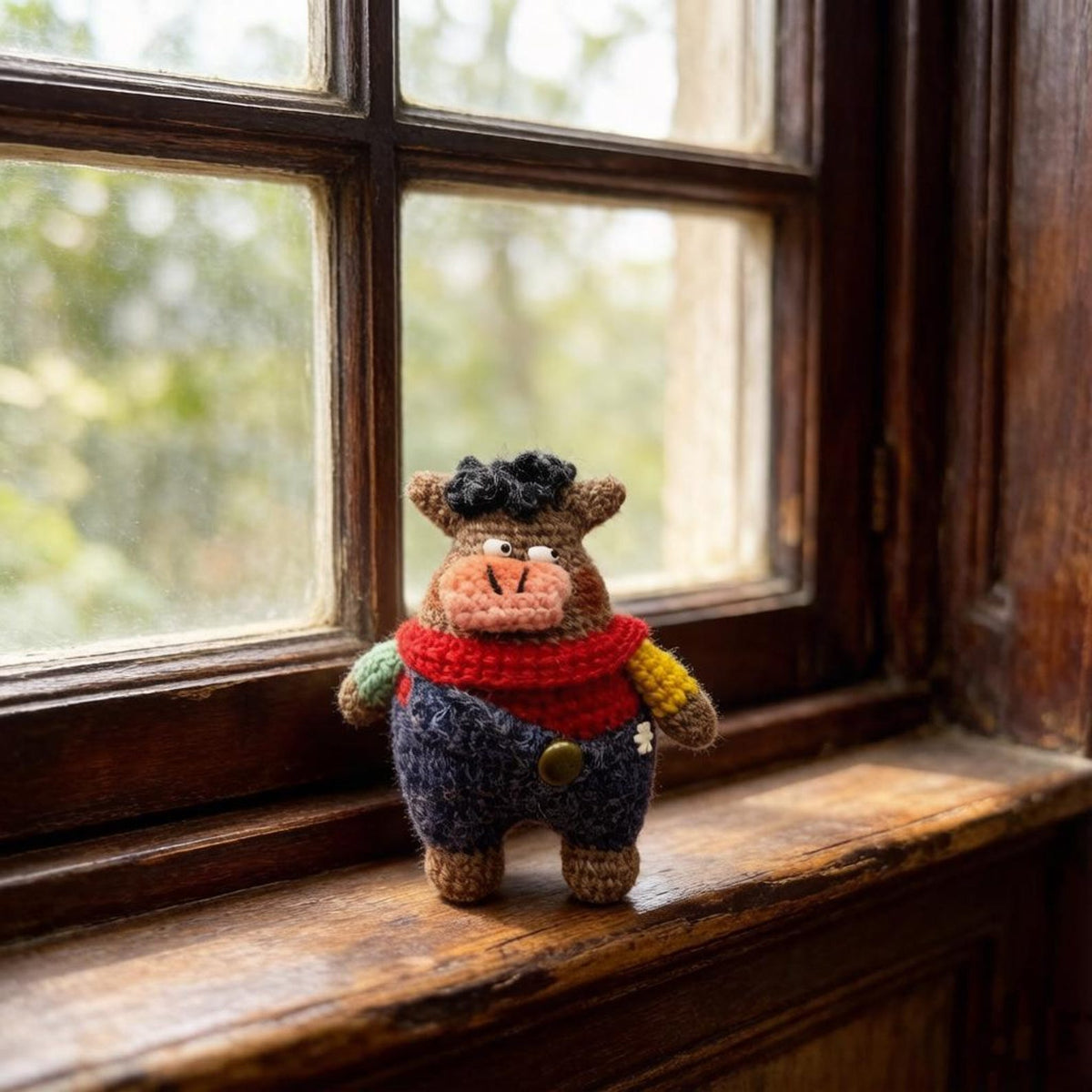 Hand Knit Pig Figurines Interior Home Accents Backpack Charms Presents For Crochet Lovers Collectible Keepsakes Christmas Holiday Trinkets