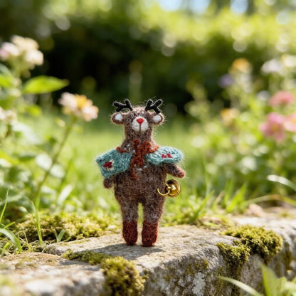 Artisan woven reindeer sculpted pieces, Yuletide ornamental accents, seasonal mementos, ladies’ romantic treasures, winter home adornments