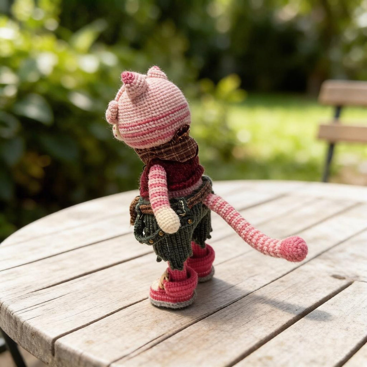 Artisan woven feline sculpted pieces, punk themed hobbyist statuettes, household ornamental accents, juvenile mementos, Yuletide room trims