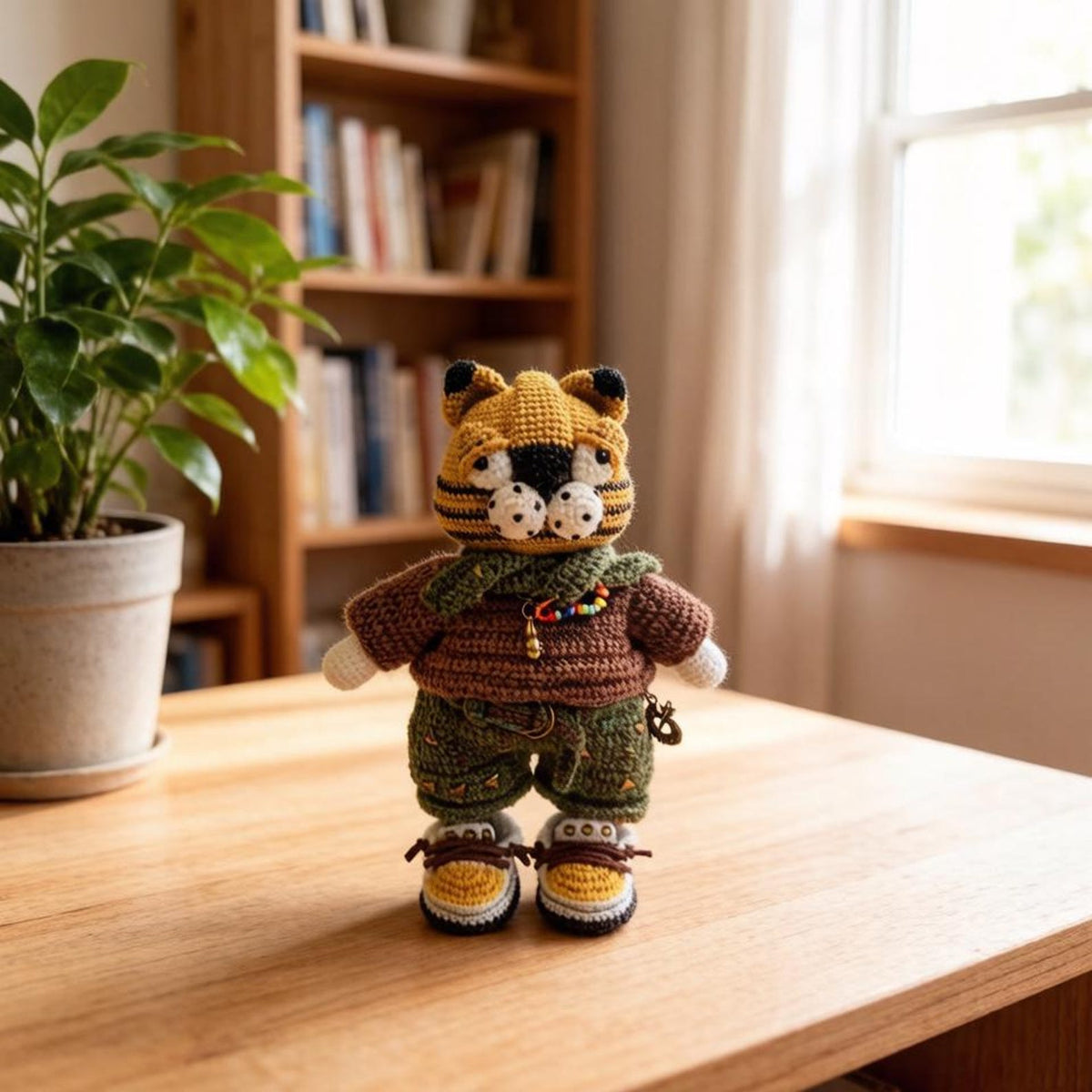 Artisan woven feline sculpted pieces, enthusiast display trinkets, imaginative tabletop ornamental accents, Yuletide desk embellishments