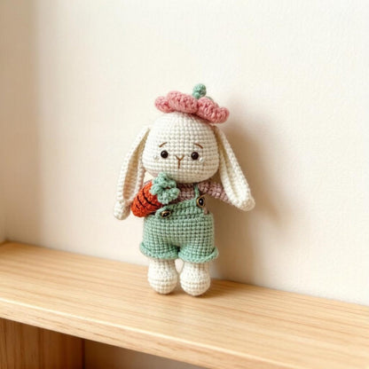 Artisan knit hare sculpted pieces juvenile buddy mementos enthusiast treasure trinkets imaginative seasonal tokens Yuletide home adornments