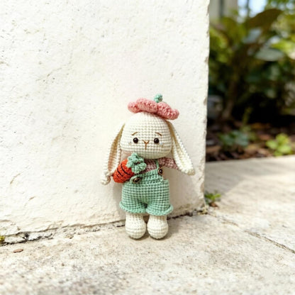 Artisan knit hare sculpted pieces juvenile buddy mementos enthusiast treasure trinkets imaginative seasonal tokens Yuletide home adornments