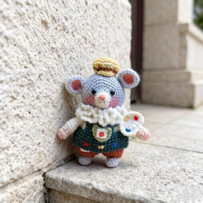 Artisan woven rodent sculpted pieces, juvenile mementos, imaginative ornamental accents, purse hanging trinkets, Yuletide home adornments