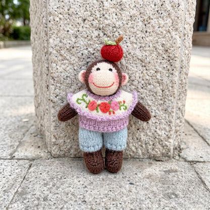 Artisan knit primate sculpted pieces imaginative juvenile tokens motif gathering adornments premium hobbyist souvenirs Yuletide home accents