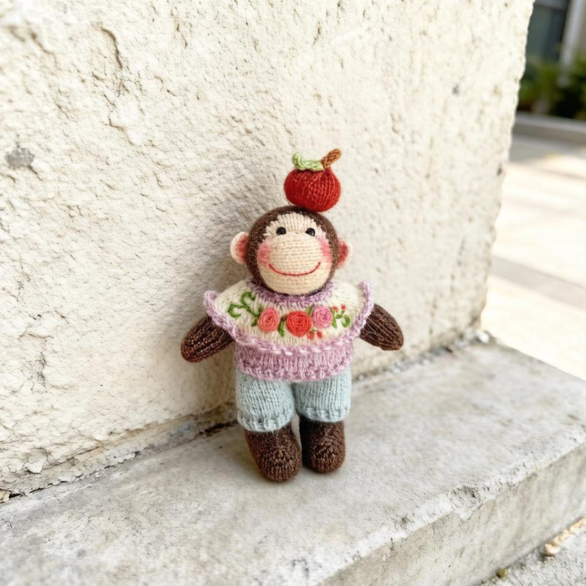 Artisan knit primate sculpted pieces imaginative juvenile tokens motif gathering adornments premium hobbyist souvenirs Yuletide home accents