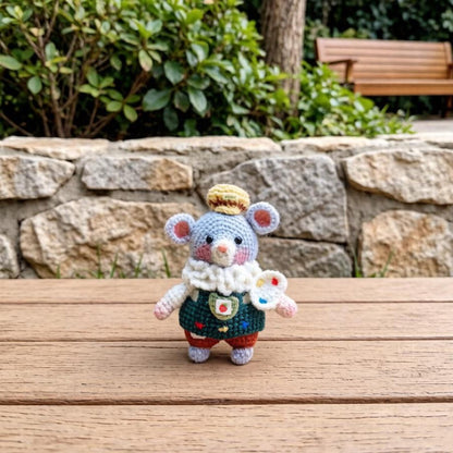 Artisan woven rodent sculpted pieces, juvenile mementos, imaginative ornamental accents, purse hanging trinkets, Yuletide home adornments