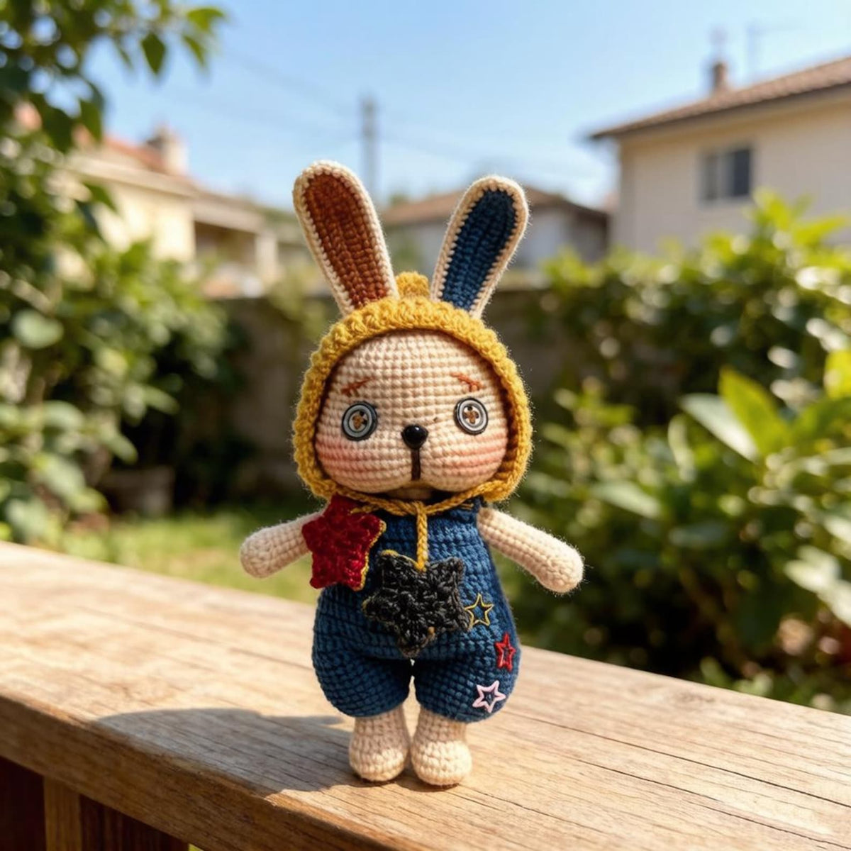 Artisan knit hare sculpted pieces, household adornments, seasonal keepsakes, hobbyist ornamental statuettes, Yuletide interior accents