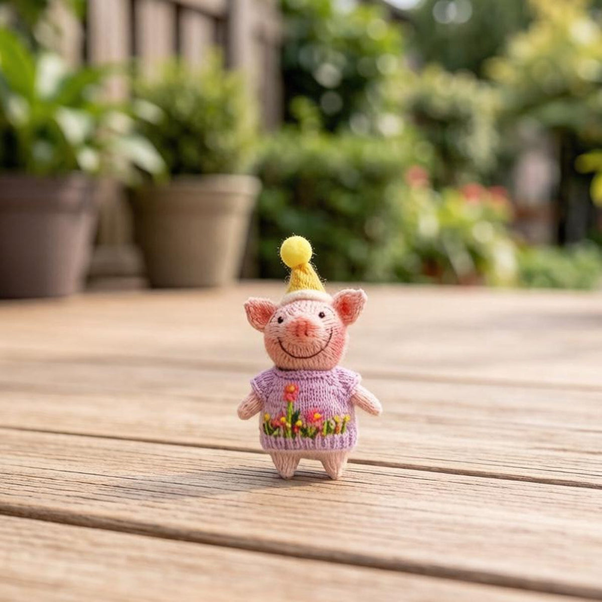 Artisan Crafted Swine Festive Sculptures Custom Home Embellishments Purse Trinkets Original Hobbyist Tokens Christmas Holiday Goods