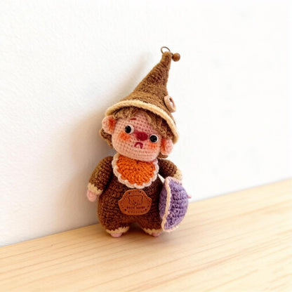 Artisan woven sprite figurines, rucksack hanging charms, anniversary keepsakes, imaginative adornments sweetheart memento Yuletide home trim