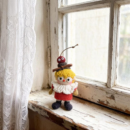 Artisan knit young lad sculpted pieces, imaginative keepsakes, rucksack hanging trims infant gathering adornments Yuletide household accents
