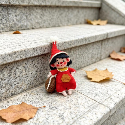 Artisan knit onesie figurines, interior seasonal adornments, juvenile favors, hobbyist collectible statuettes, Yuletide home trims