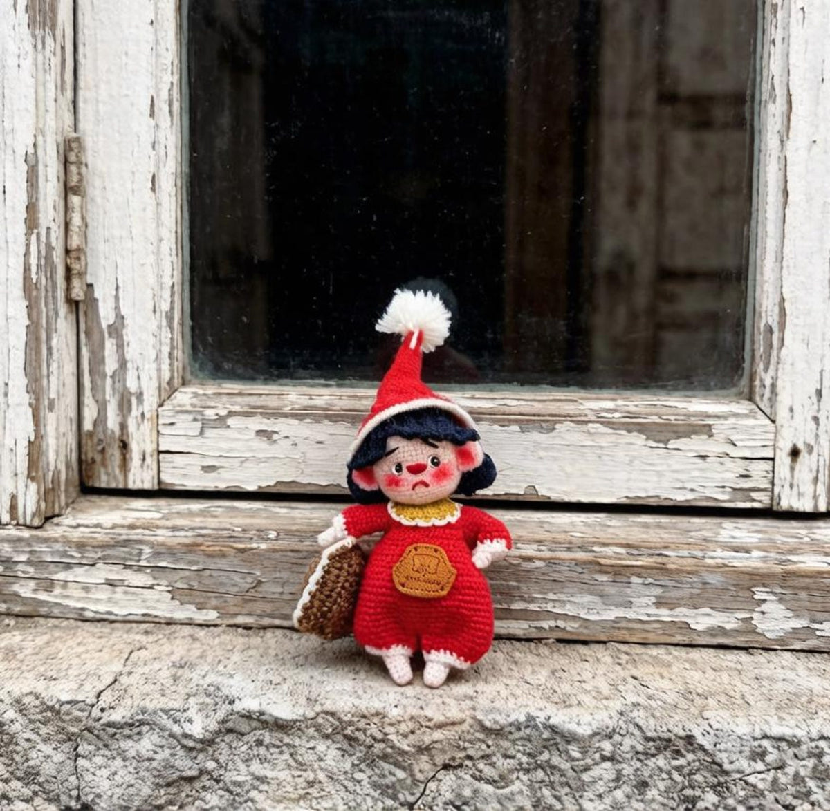 Artisan knit onesie figurines, interior seasonal adornments, juvenile favors, hobbyist collectible statuettes, Yuletide home trims