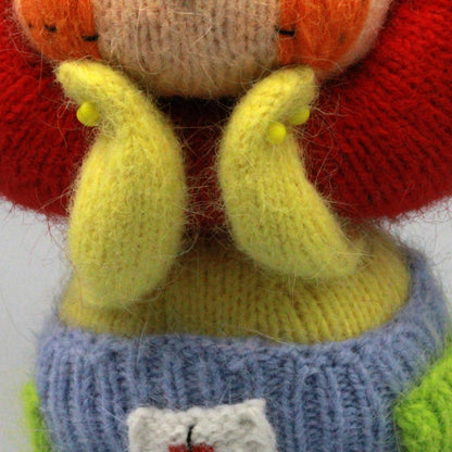 Hand Knit Wool Apple Figurine Cheerful Nursery Embellishment Youth Tokens Vintage Curios Interior Surprises Christmas Holiday Trinkets