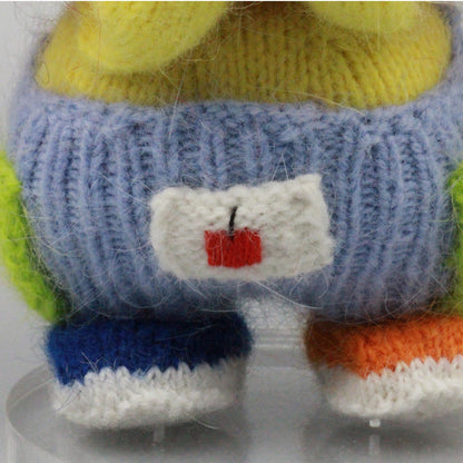 Hand Knit Wool Apple Figurine Cheerful Nursery Embellishment Youth Tokens Vintage Curios Interior Surprises Christmas Holiday Trinkets