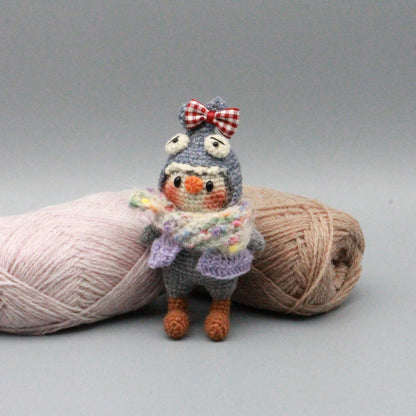 Hand Knit Penguin Figurines Table Ornaments Kids’ Presents Backpack Charms Curator-Worthy Keepsakes Christmas Holiday Trinkets