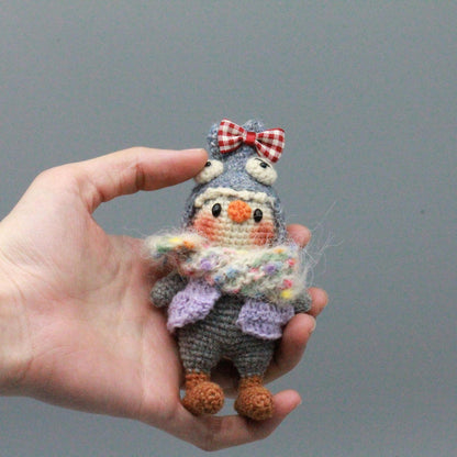 Hand Knit Penguin Figurines Table Ornaments Kids’ Presents Backpack Charms Curator-Worthy Keepsakes Christmas Holiday Trinkets