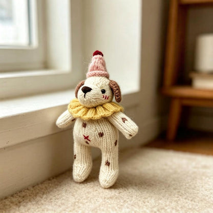 Hand Knit Dog Sculptures Youth Gathering Tokens Infant Space Embellishments Newborn Surprises Vintage Keepsakes Christmas Holiday Trinkets