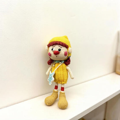 Hand Knit Star Girl Figurines Artistic Tabletop Embellishments Birthday Tokens Gathering Mementos Christmas Holiday Trinkets