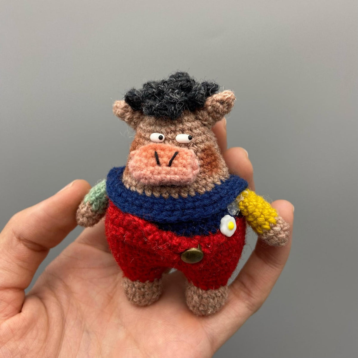 Hand Knit Pig Figurines Unique Household Embellishments Bag Charms Presents For Yarn Crafters Christmas Season Merchandise