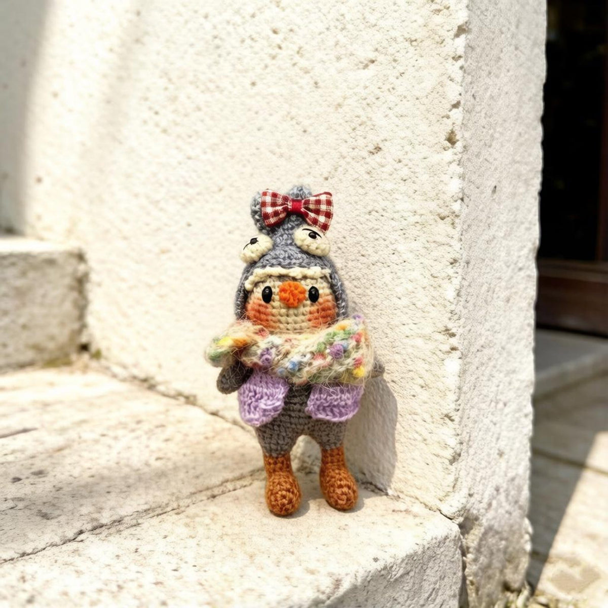 Hand Knit Penguin Figurines Table Ornaments Kids’ Presents Backpack Charms Curator-Worthy Keepsakes Christmas Holiday Trinkets