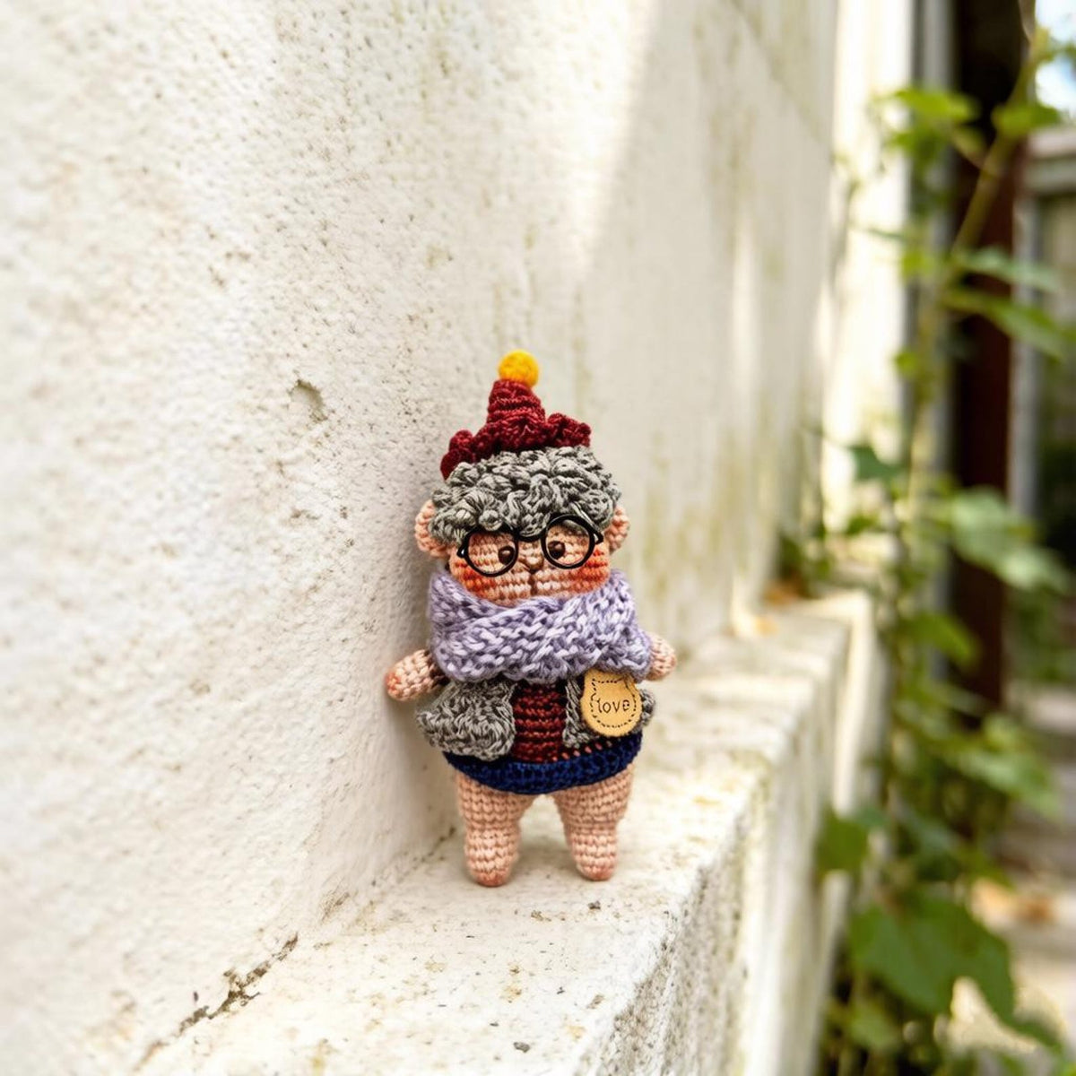 Hand Knit Boy Figurine Indoor Table Ornament Xmas Surprise Collector Keepsake Kids Birthday Gift Small Guest Thank You Gifts