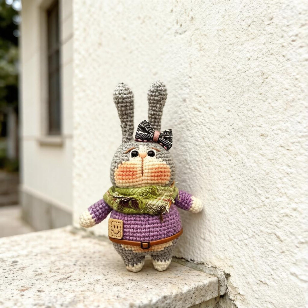 Hand-knitted rabbit dolls, children's birthday gifts, party-themed decorations, collectible dolls, Father's Day.