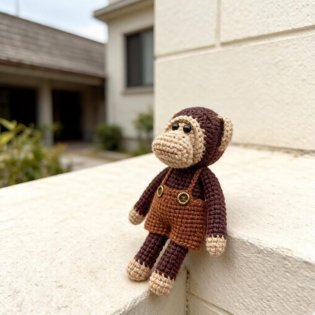 Artisan wool knit handicrafts, primate styled interior accents for bedroom & lounge, juvenile milestone memento, Yuletide household decor