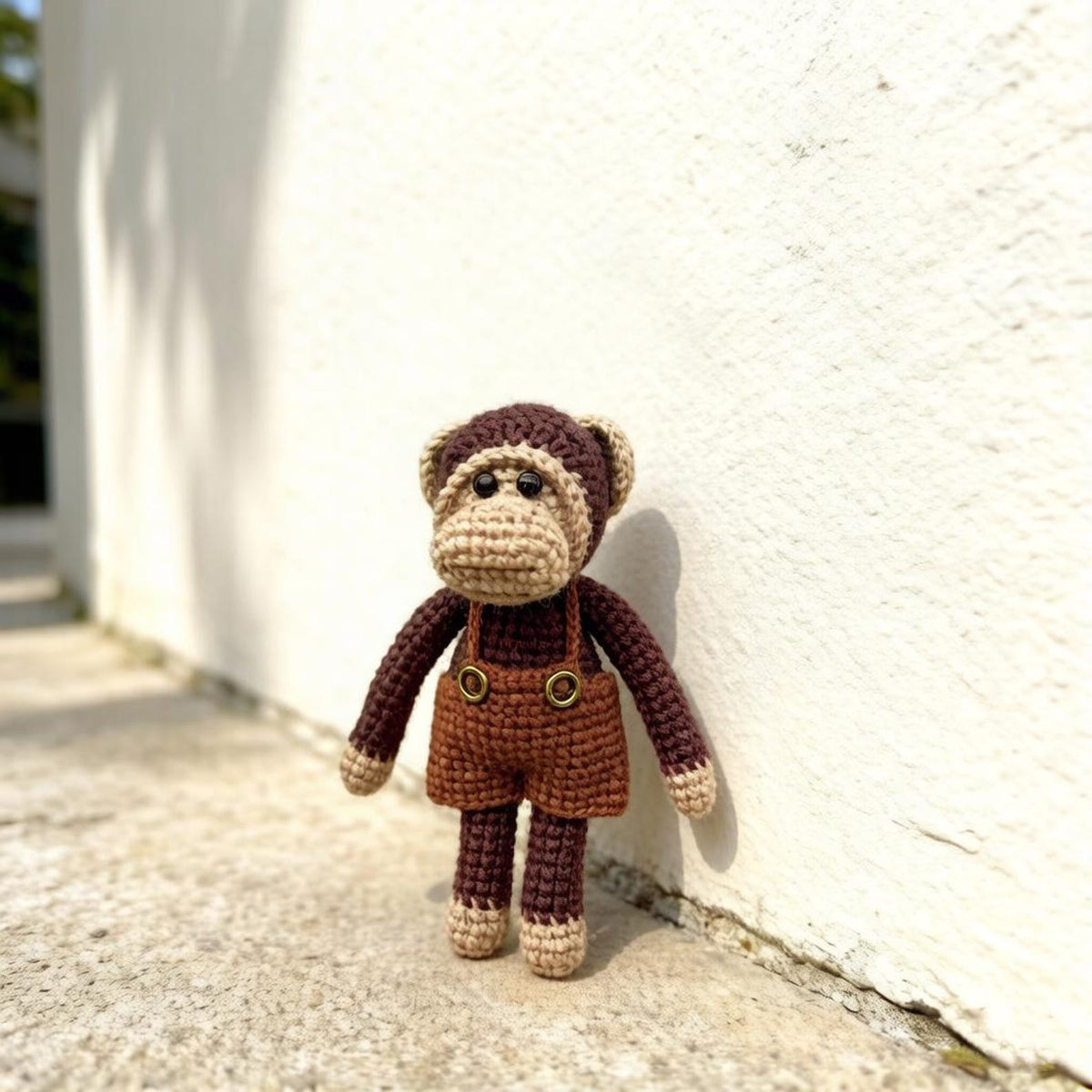 Artisan wool knit handicrafts, primate styled interior accents for bedroom & lounge, juvenile milestone memento, Yuletide household decor