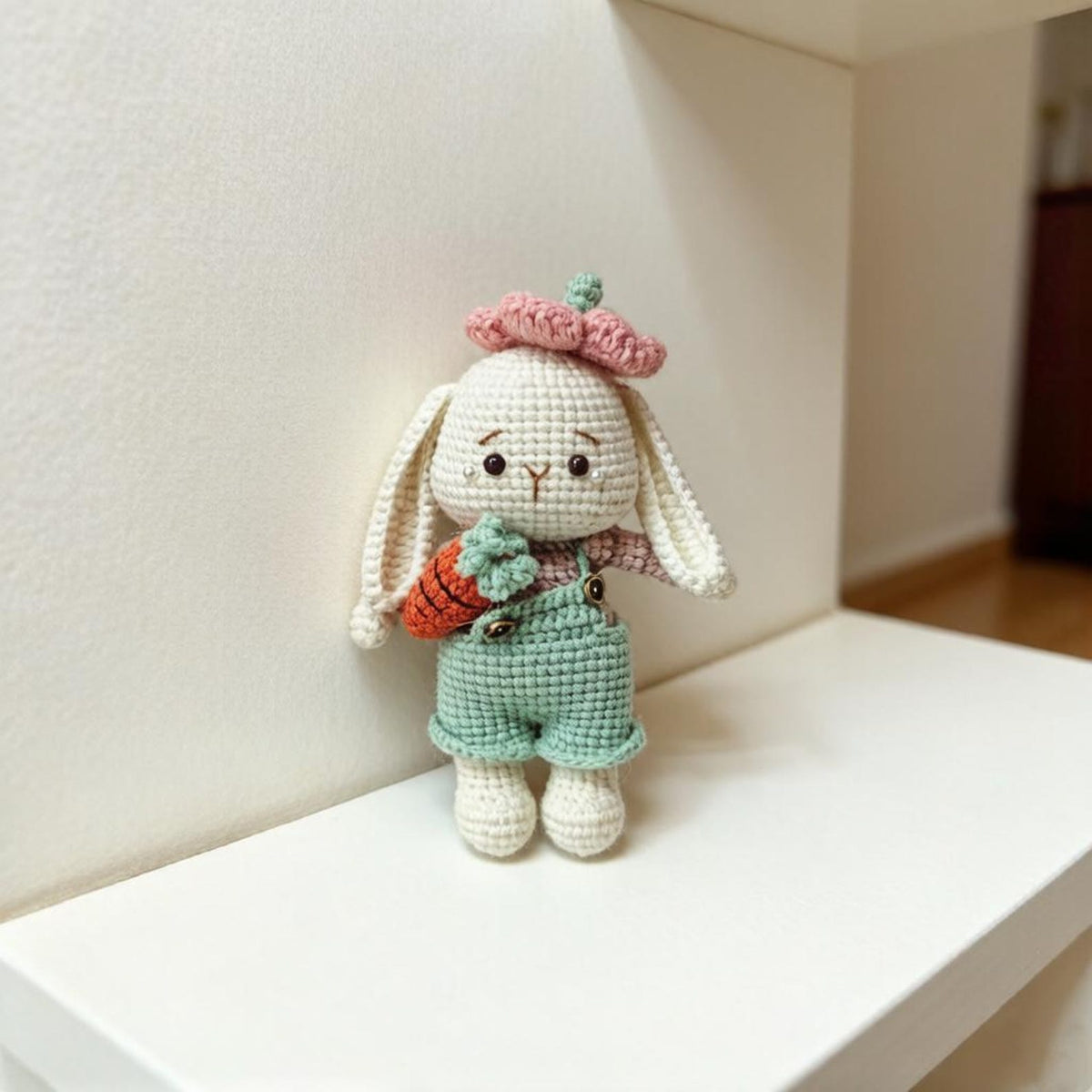 Artisan knit hare sculpted pieces juvenile buddy mementos enthusiast treasure trinkets imaginative seasonal tokens Yuletide home adornments