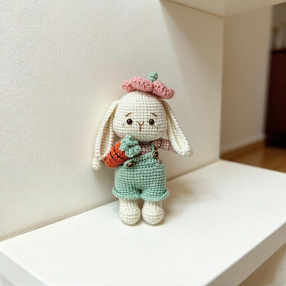 Artisan knit hare sculpted pieces juvenile buddy mementos enthusiast treasure trinkets imaginative seasonal tokens Yuletide home adornments