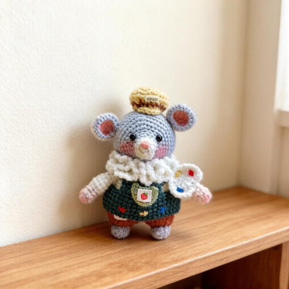 Artisan woven rodent sculpted pieces, juvenile mementos, imaginative ornamental accents, purse hanging trinkets, Yuletide home adornments