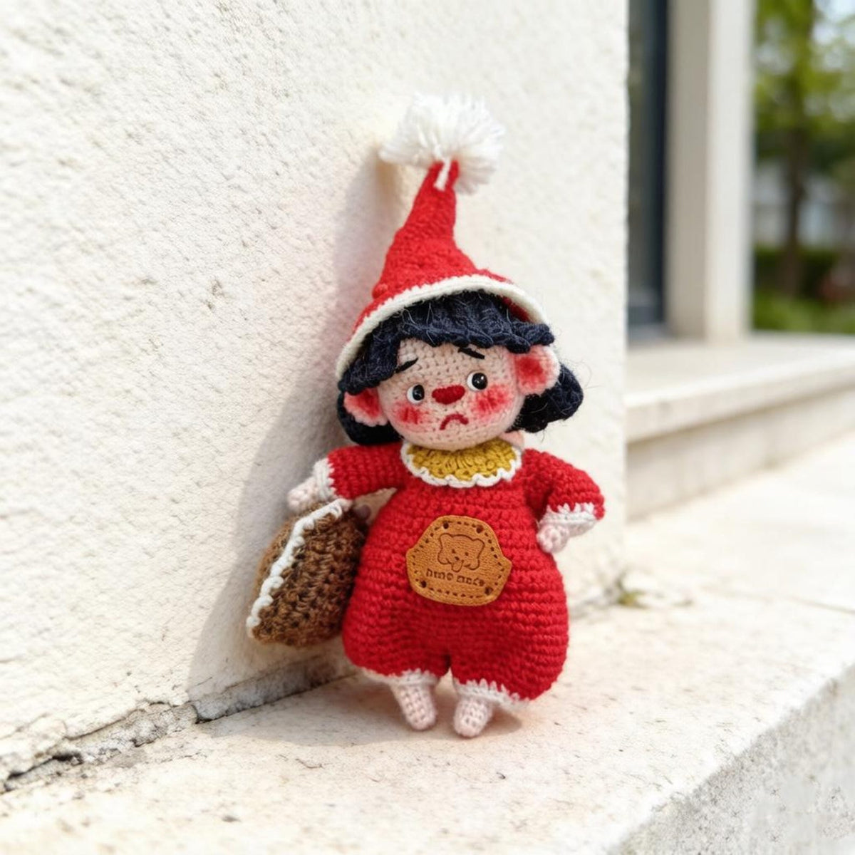 Artisan knit onesie figurines, interior seasonal adornments, juvenile favors, hobbyist collectible statuettes, Yuletide home trims