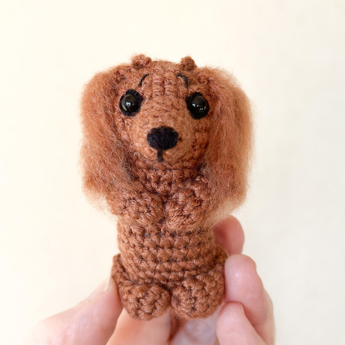 Crochet Dachshund Car Accessory, Rear View Mirror Hanger, Dachshund Gift, Cute Car Decoration, Dachshund Ornament, Doxie Car Mirror Charm