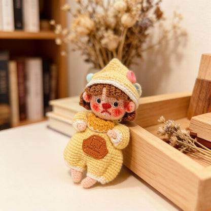 Artisan knit maiden sculpted pieces, themed gathering figurines, imaginative juvenile tokens, anniversary keepsake Yuletide indoor adornment
