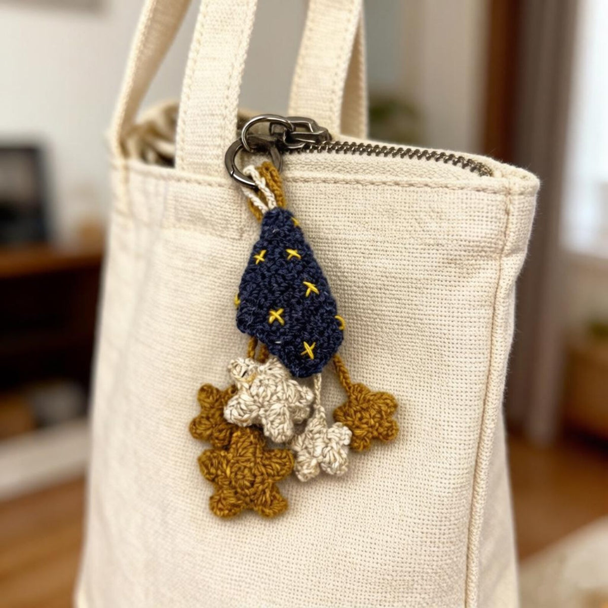 Artisan crafted stellar charms, handbag packing adornments, keyring trinkets, imaginative fiber statuettes, Yuletide indoor accents