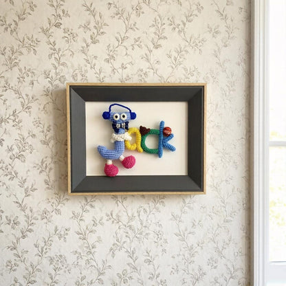 Artisan Knit Fiber Initial Sculptures, Bespoke Wall Adornment, Nursery Accent, Birthday Token, Tabletop Ornament, Christmas Decor