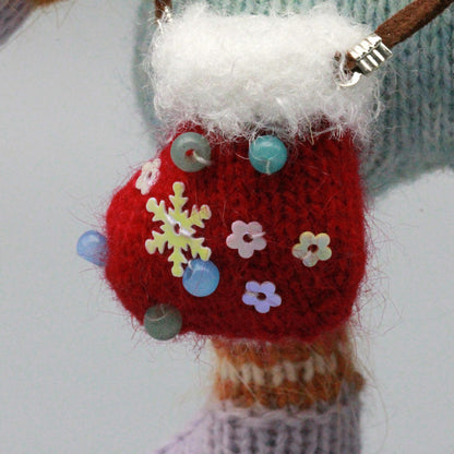 Handcrafted Holiday Pig Figurine Desktop Embellishment Unique Present For Winter Craft Fans Curator Worthy Mementos Christmas Festive Goods