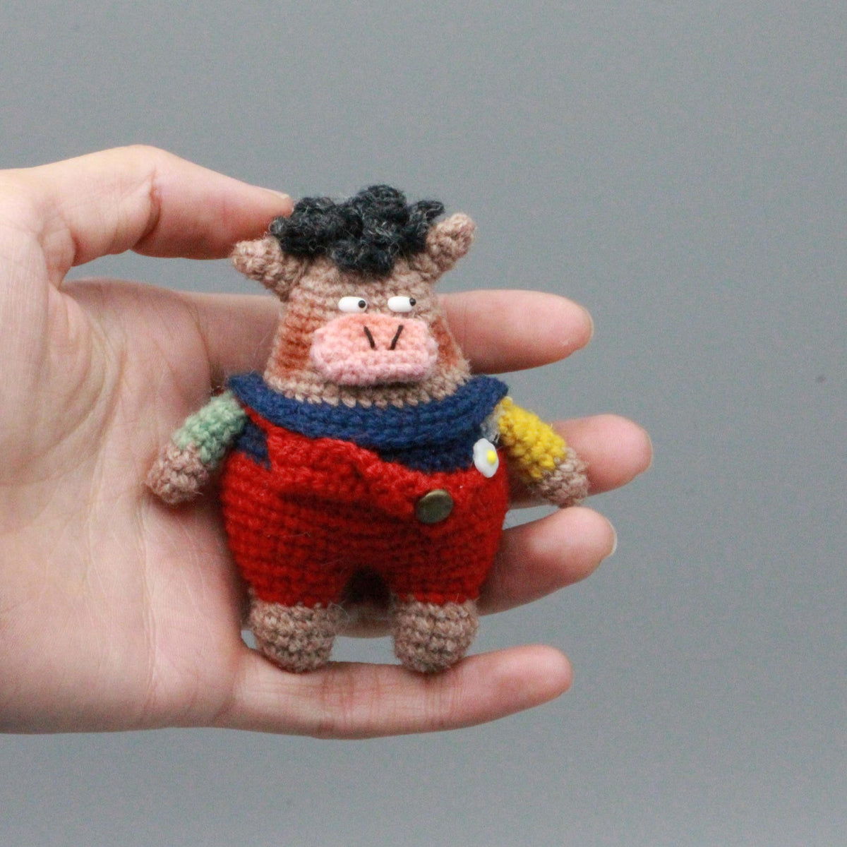 Hand Knit Pig Figurines Unique Household Embellishments Bag Charms Presents For Yarn Crafters Christmas Season Merchandise