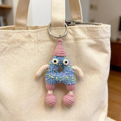 Handwrought Alphabet A Trinket, Rucksack Embellishment, Inventive Initial Adornment, Multihued Yarn Sculptures, Christmas Holiday Goods