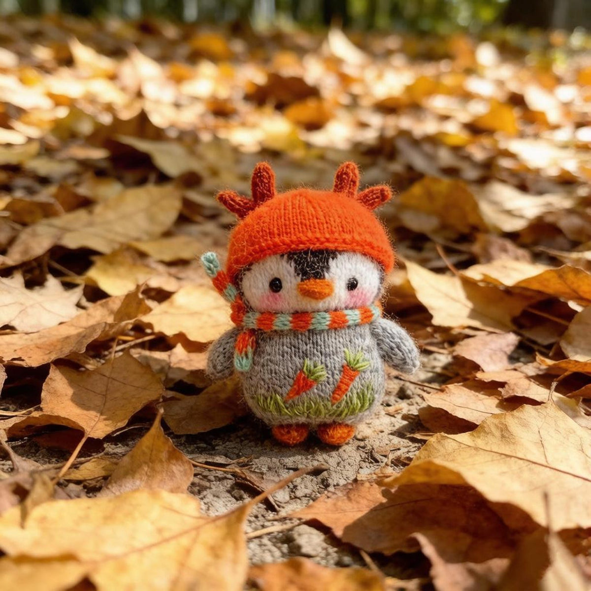 Handcrafted Knit Winter Penguin Figurine Artistic Toddler Surprises Decorative Accent Bridal Celebration Christmas Season Merchandise