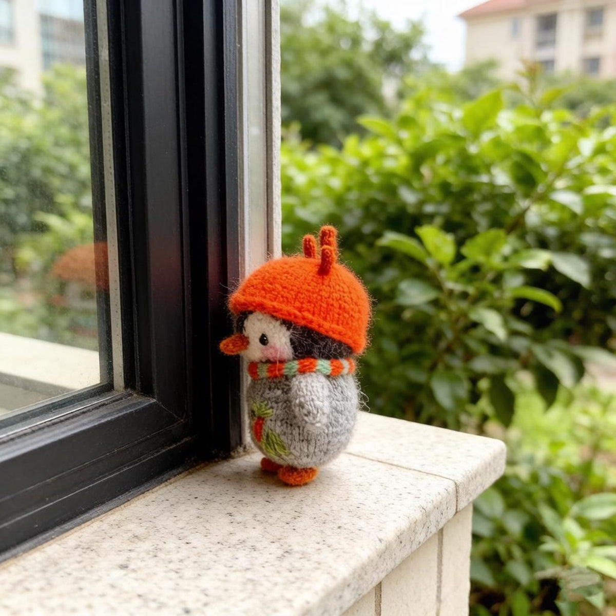 Handcrafted Knit Winter Penguin Figurine Artistic Toddler Surprises Decorative Accent Bridal Celebration Christmas Season Merchandise